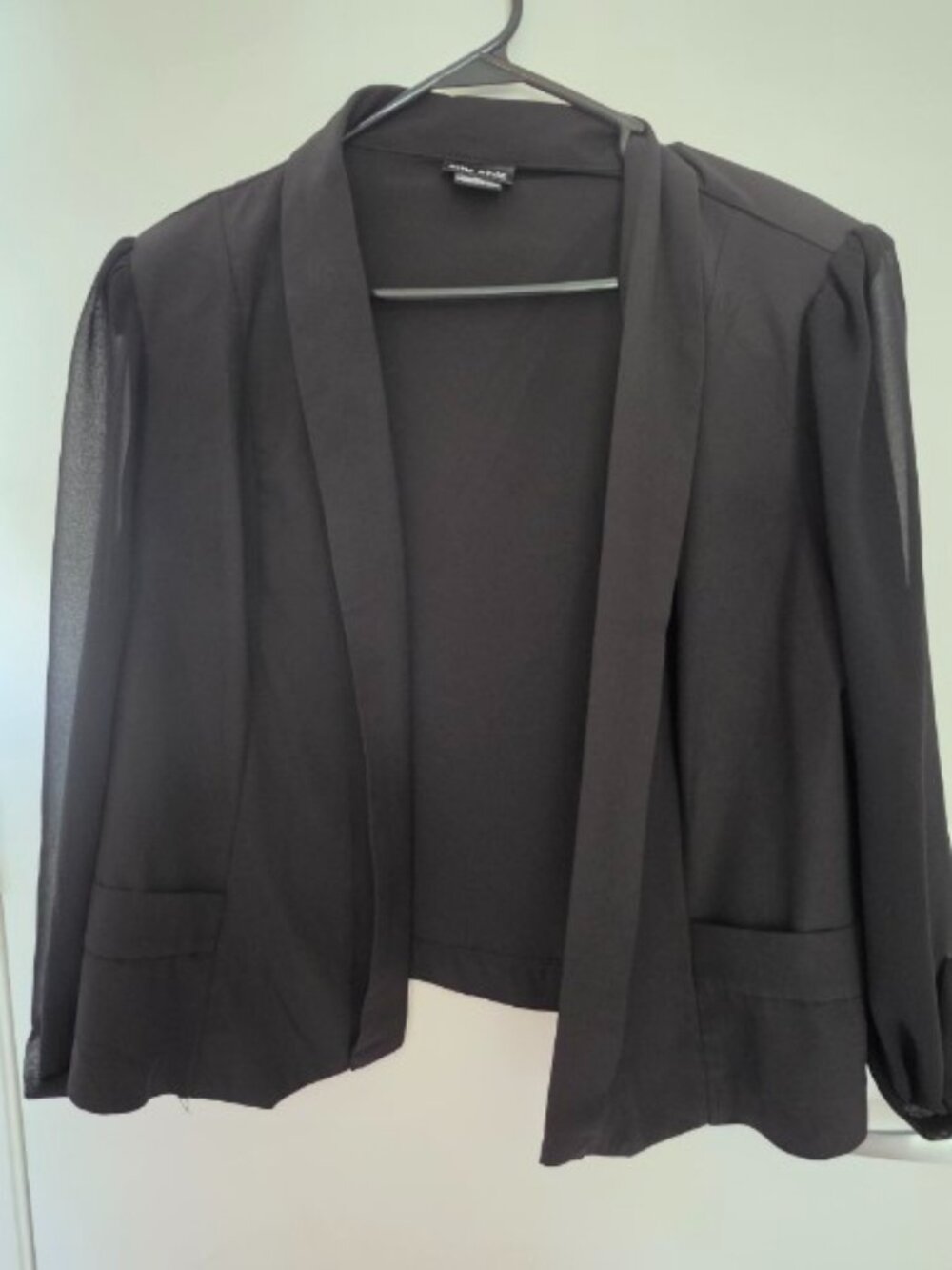City Chic Chiffon Sleeve Blazer Size XL
